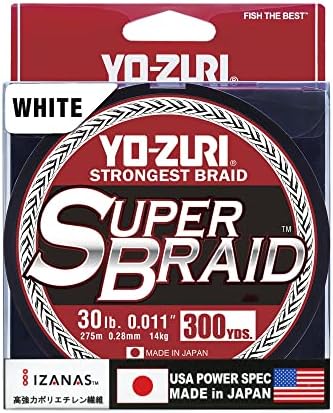 Yo-Zuri YZ-SB-30LB-WH-300YD: Super Braid White 30LB 300YD, לבן
