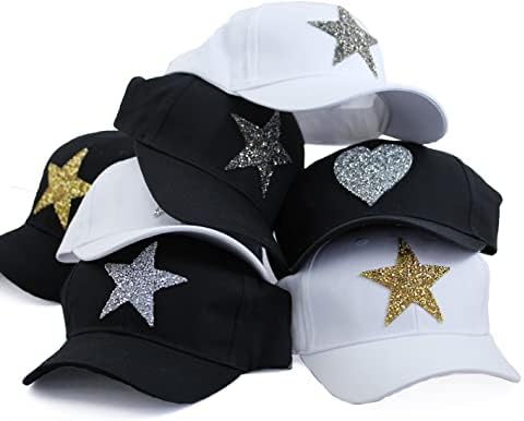 קלסיפיד-כובע בייסבול כותנה לנשים - עם תיקון ריינסטון-מידה אחת