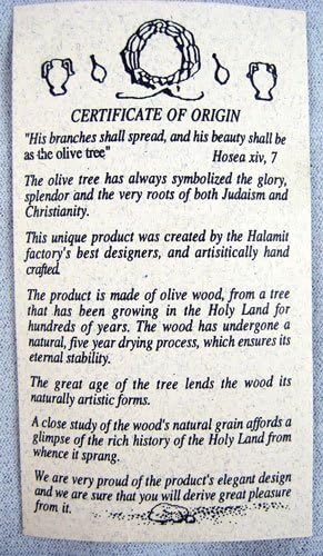 מארז Mezuzah שלך של Holylandstore Wood Mezuzah עם Menorah ו- Star of David ו- Scroll