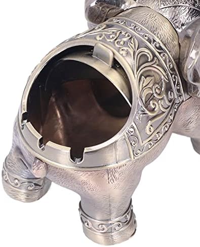 רטרו פיל בצורת פיל אספן אפר מתכת עם מכסה עם מכסה אטומי רוח מקורה וחיצוני רטרו מתנות דקורטיביות מעשיות