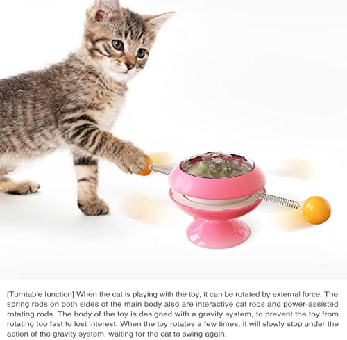 Goone Cat צעצועים אינטראקטיביים לחתולים מקורה, צעצועים לחתלתולים מצחיקים, צעצוע קפיץ של חתול לחיות מחמד עם כדורים
