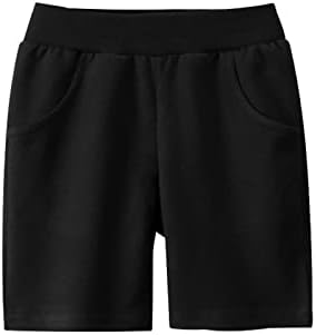 מידה 14 רזה בנים מכנסי פעוט בנות בנים ילדים ספורט ספורט מכנסיים קצרים מזדמנים אופנה חוף שחור מכנסיים