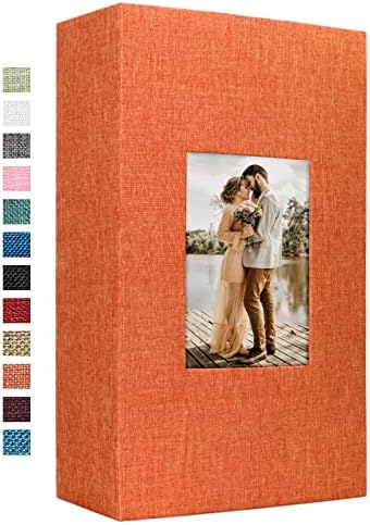 אלבום תמונות פשתן וינרוזה 300 כיסים לתמונות 4X6 תמונות עטיפת בד ספרי צילום החלקה אלבומי תמונות לחתונה