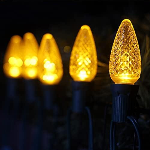 מינליון ג9 אורות חג המולד / נורות לד צהובות קישוט לחג / עיצוב חג המולד בדרגה מסחרית לשימוש