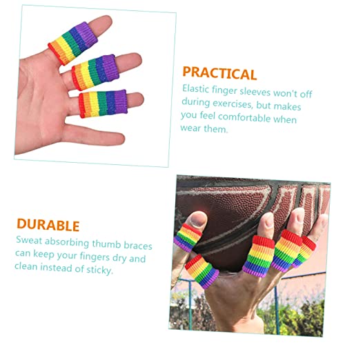 20 יחידות עריסות אצבע אגודל סדים אתלטי תומכי לגברים אצבע הדק שרוול כדורסל אצבע מגן ספורט אצבע נרתיק ספורטאים