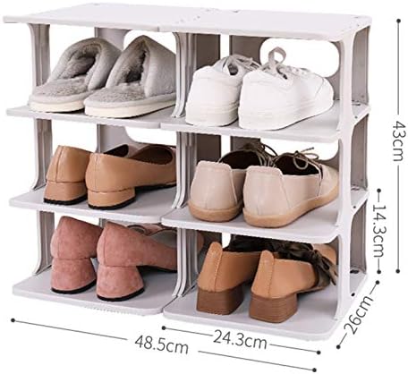 Xionggg Unisex תיבות נעליים פתוחות משולבות מארגני אחסון נעלי ערימה מפלסטיק לנעלי ספורט, 4 חבילות/6 חבילות, 6 פאק