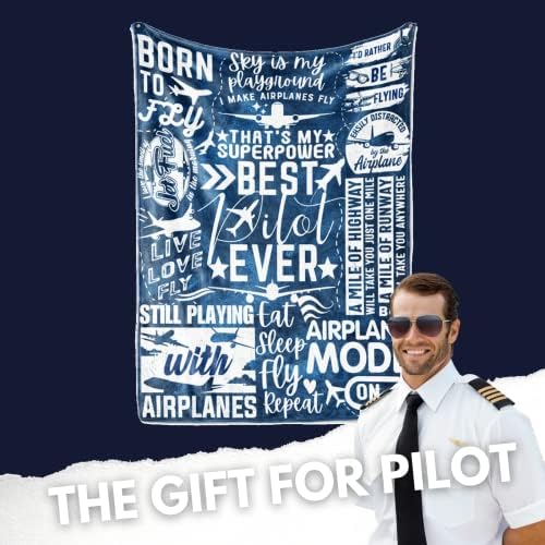 מתנות טייס לגברים, זכר, לו, מתנות מטוס תעופה, שמיכה לזרוק פלנל טייס, מתנות עידוד השראה לטייס הטוב ביותר אי פעם,