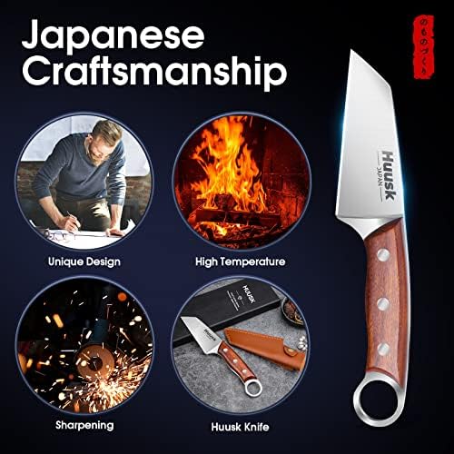 צרור סכיני קופיץ בשר מזויף יד הוסק עם סכין בישול חיצוני למטבח מנגל דיג