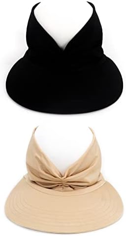 לנשים קיץ מזל כובעי מגן שמש רחבים שולי קיץ UPF 50+ הגנה על חוף כובע חוף כובע מתקפל