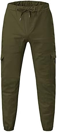 מכנסי מטען של Diyago Men עם כיסים בכושר רגיל בכושר קרסול קרסול צמוד ספורט ספורט ספורט ספורט מכנסי