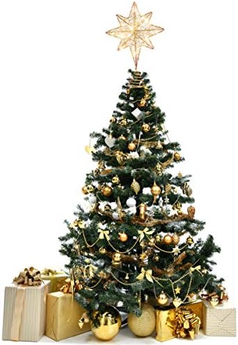 יארדווה 11.8 טופר כוכב עץ חג המולד - כוכב טופר עץ מתכת לחג המולד לקישוט קישוט עץ חג המולד קישוט