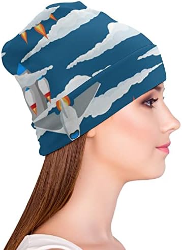 באיקוטואן עננים וספינות חלל הדפסת כפת כובעי גברים נשים עם עיצובים גולגולת כובע