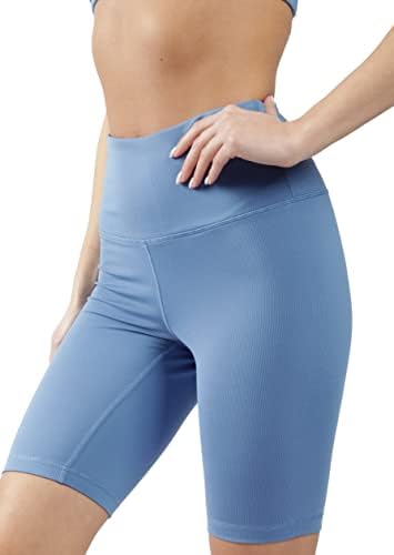 90 מעלות לפי רפלקס כוח מותניים גבוה מכנסי יוגה גמישים - מכנסיים קצרים של בקרת בטן לנשים