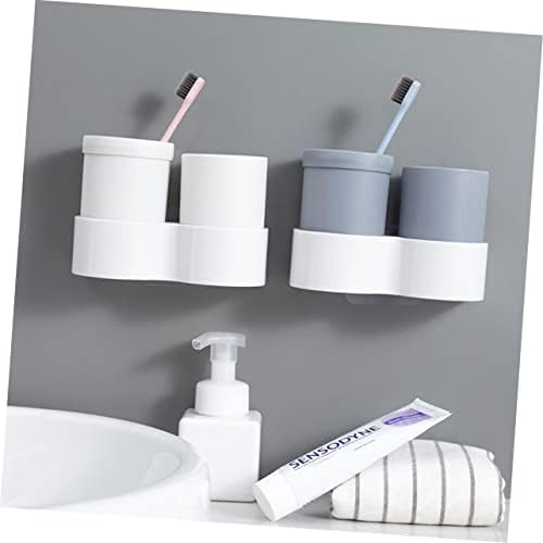 Hemoton 3PCs קיר יניקה מברשת שיניים מחזיק שיניים מברשת שיניים קופסת אחסון לחשמל קופסת שיניים מברשת שיניים