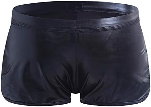 מתאגרפים לגברים לכה חיקוי סקסי תחתוני מכנסיים תחתוני עור סקסי גברים של גברים תחתוני גברים תחתונים