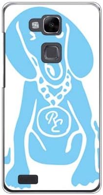 כלב עור שני לבן X סקסופון כחול עיצוב על ידי ROTM / עבור Ascend Mate 7 MT-J1 / Rakuten Mobile RHWMJ1-PCCL-202-Y187