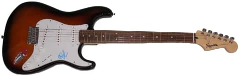 אלכס ליפסון חתם על חתימה בגודל מלא פנדר גיטרה חשמלית עם ג ' יימס ספנס מכתב אותנטיות - למהר עם ניל פירט