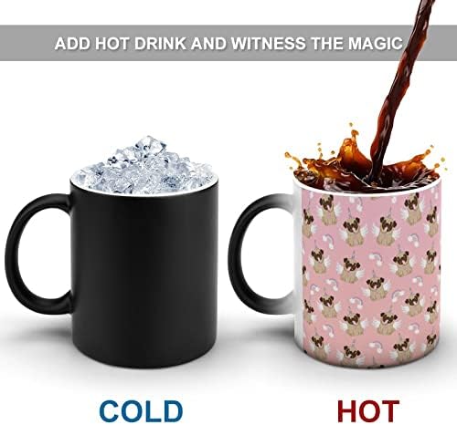 PUG חד קרן ספל קסם מותאם אישית צבע מחליף חום החלפת חום ספל קפה מותאם אישית רגיש