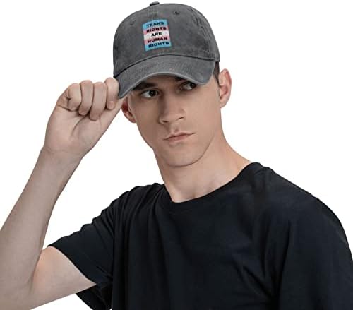 טרנסג 'נדרים זכויות טרנס אדם דגל שטף ג' ינס בייסבול כובע מתכוונן שמש כובע בציר כותנה אבא כובע נהג