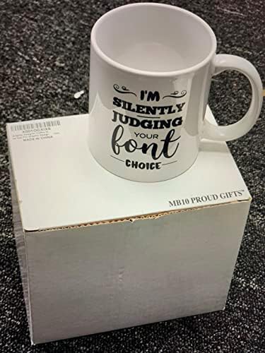 גרפי מעצב קפה ספל-אני בשקט לשפוט שלך גופן בחירה-מצחיק תה כוס עבור מעצבים גרפיים-גרפי עיצוב מתנות