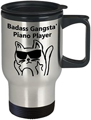 Badass Gangsta 'שחקן פסנתר ספל נסיעות קפה
