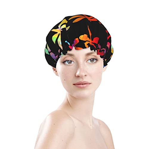 נשים לשימוש חוזר למתיחה שולי שיער כובע שפירית אמנות צבעונית שכבות כפול