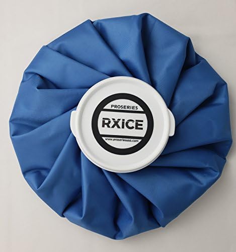 סדרת המקצוען Rxice - 11 שקית קרח גדולה לשימוש חוזר - 4 פה רחב -סופר - כחול מוצק - טיפול קר וקור לפציעות - קומפרס