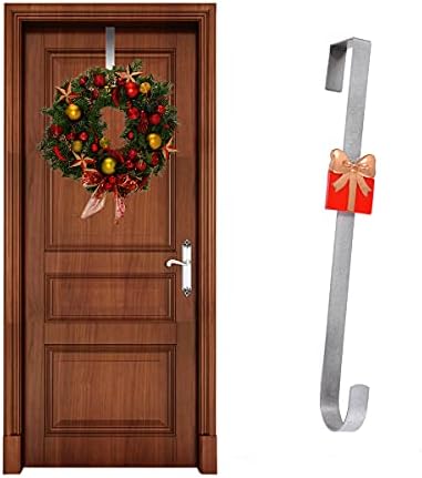 15 '' קולב זר, קולב דלת זר כבד לדלת הכניסה, מחזיק וו זרים מתכתיים מעל דלת הקולב מחזיק לקישוטים לחג המולד לשנה