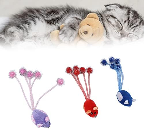 01 02 015 עכברים פרוותיים, אימון צעצוע לחתול חג מולד צעצועי אימון בטוח