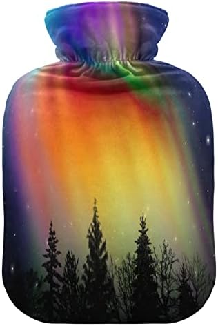 אורנקול צבעוני אורורה בוריאליס חם מים בקבוק עבור כוכב ירח חם מים תיק עם כיסוי עבור חם וקר לדחוס 1 ליטר