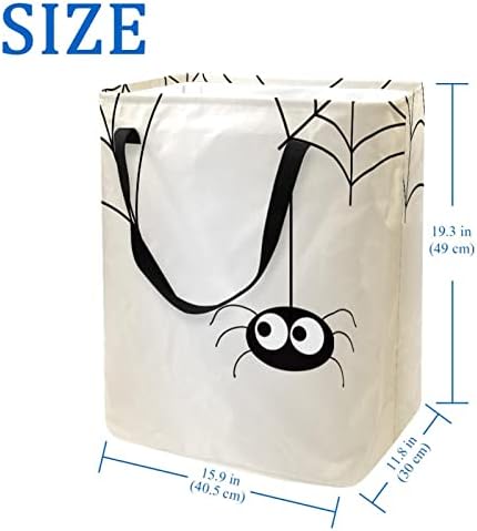 עכביש וקורים חמודים הדפסת סל כביסה מתקפל, סלי כביסה עמידים למים 60 ליטר אחסון צעצועי כביסה לחדר שינה בחדר