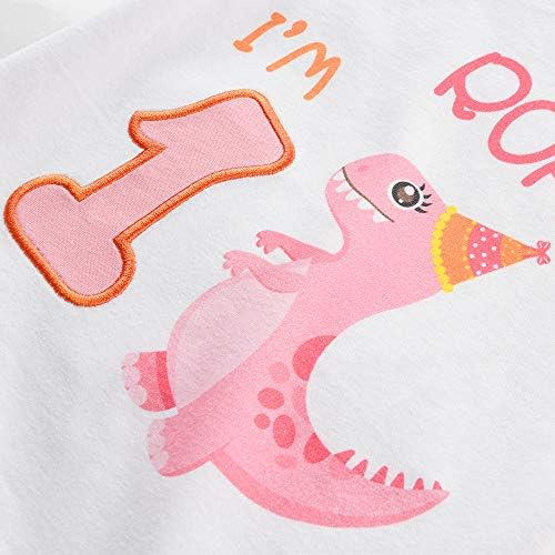 יום הולדת ראשון לילדת טריקו חולצת דינוזאור מסיבת טי-יום מתנה לטיי מתנה לתינוק