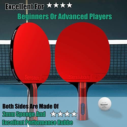 סנטון פינג פונג משוט שולחן טניס משוט, אידיאלי לבידור או תחרות - פינג פונג משוט עם מהירות, שליטה