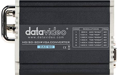 Datavideo DAC-60 SD/HD/3G-SDI ל- VGA SCALER וממיר