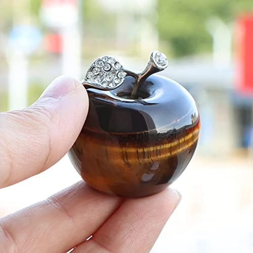 אמן הנמר העין של קריסטל פסל תפוח תפוח תפוח בגודל 1.5 אינץ