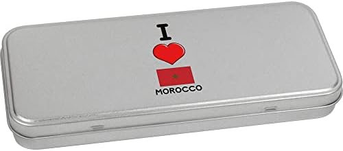 Azeeda 80 ממ 'אני אוהב מרוקו' מתכת פח/תיבת אחסון