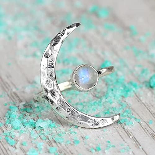 שרף טבעות סט בציר שמש ירח פתוח מתכוונן טבעת אלגנטי אירוסין חתונה טבעת לנשים טבעת חבילות עבור