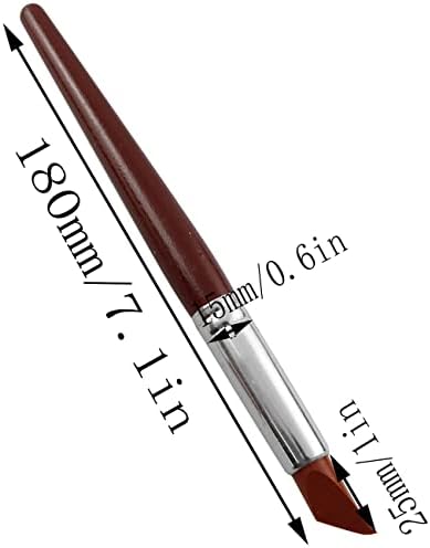 5 ב1 סיליקון יצק עיצוב עט אדום גומי טיפ צבע עיצוב דוגמנות לנגב החוצה כלים חריטת סיליקון עט פיסול כלים