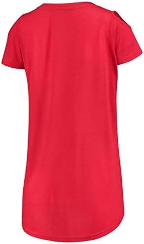 ספורט וושינגטון נשיונאלס נשים של ברור את בסיסי סקופ צוואר חולצה-אדום