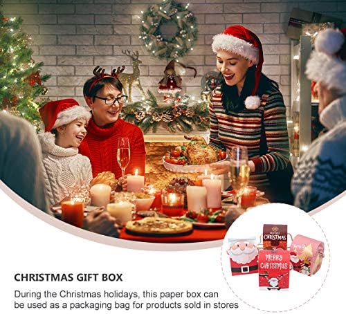 4 יחידות מעודן ערב חג המולד נייר אריזת תיבת סוכריות תרמיל מתנה אלכסוני תיק