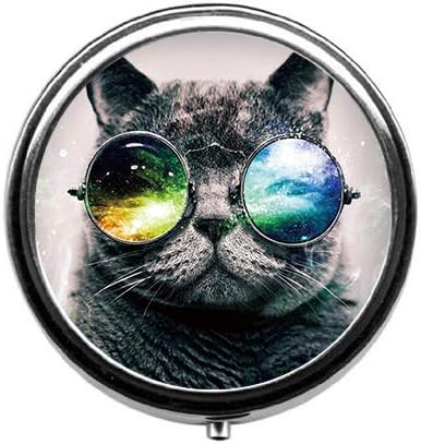 חתולים עם משקפיים עגול גלולת מקרה / גלולת תיבה / גלולת מקרה/מקרה-שלוש-תא גלולת תיבה/גלולת מקרה