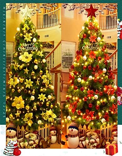Dzrige 5.9 נצנצים עץ חג המולד כוכב טופר, אדום טופר עץ כוכב מיני נוצץ - עץ חג המולד של חג קלטות