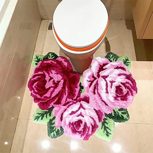 שטיחי אמבטיה פרחוניים של אוקלר ורדים שטיחים שטיחי פרחים סגולים סגולים שטיחים לא סופגים שטיח שטיח לשירותים לחדר
