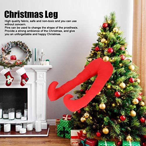 רגל ממולאת של אלף לקישוטי חג המולד, קישוטים לעץ גוף של חג המולד, רגליים של שדון עץ חג המולד מקורה טופרים