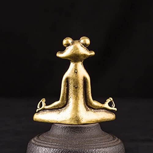 אקסיקו 1 יח 'צפרדע פליז מוצק צלמית צפרדע קטנה פסל בית קישוט פסלוני בעלי חיים