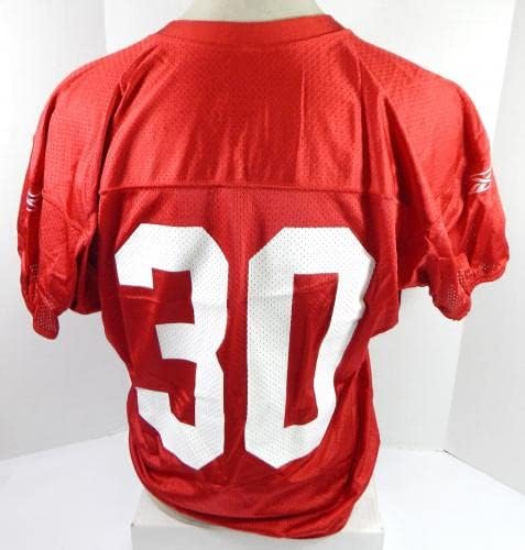 2010 סן פרנסיסקו 49ers רג'י סמית ' 30 משחק הונחה ג'רזי תרגול אדום L 0 - משחק NFL לא חתום בשימוש