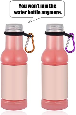 5 סטים מנשא בקבוק מים מסיליקון עם 5 חתיכות קליפ מחזיק מפתחות קליפ טבעת מפתח לפעילויות חוצות או לשימוש