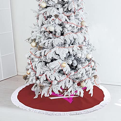 עץ חג המולד של פיטבול גאה עץ חג המולד חצאית עץ עץ עץ עם גדילים לקישוט חג המולד של מסיבת חג 48 x48