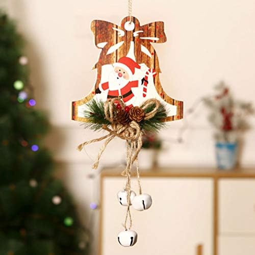 Pretyzoom Decation Decor 4 PCS קישוטי חג המולד עץ עץ חג המולד תליון תליון קישוט עץ סנטה איש שלג עם פעמון חג
