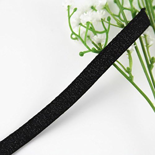 10 מטרים אלסטי למתוח 10 ממ גליטר שחור חגורה סרט קלטת לקצץ אפליקצית תפירת ספקי עבור בגדי חזיית רצועת חגורת